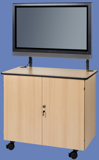 LCD-Display-Medienschrank geschlossen