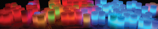 Lounge Light, die Kerze mit farblich sanft wechselndem LED-Licht